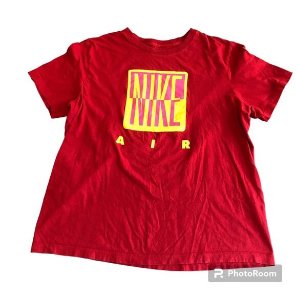 Nike Other - Nike Air T-Shirt Mens Size XL Red Activewear Mirror Screen Print Graphic Gym